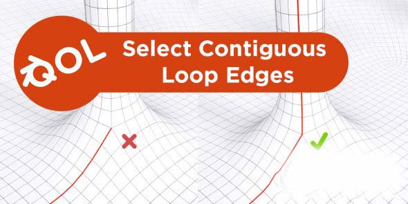 Qol Tools: Select Contiguous Loop Edges
