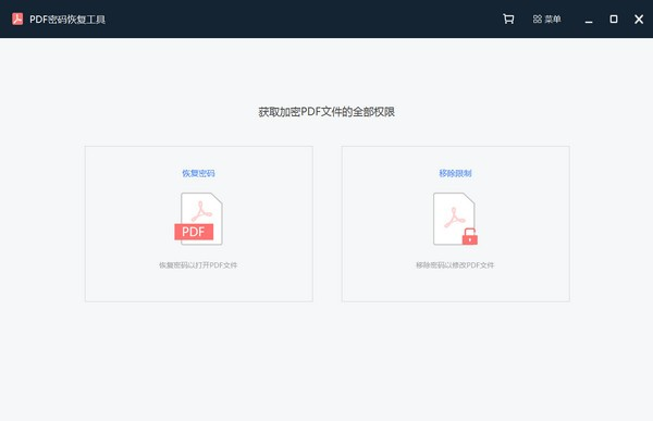 PDF密码恢复工具截图1