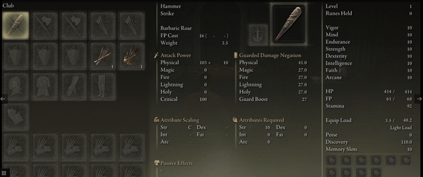 艾尔登法环无用之人10万卢恩强力装备武器开局存档 下载