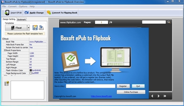 Boxoft ePub to Flipbook软件图片2