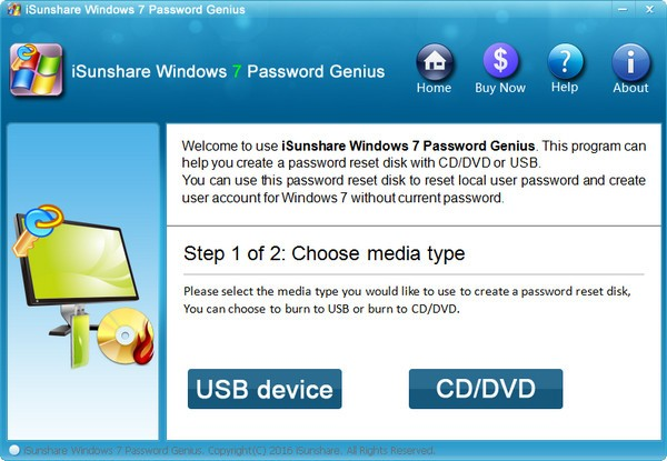 iSunshare Windows 7 Password Genius截图1