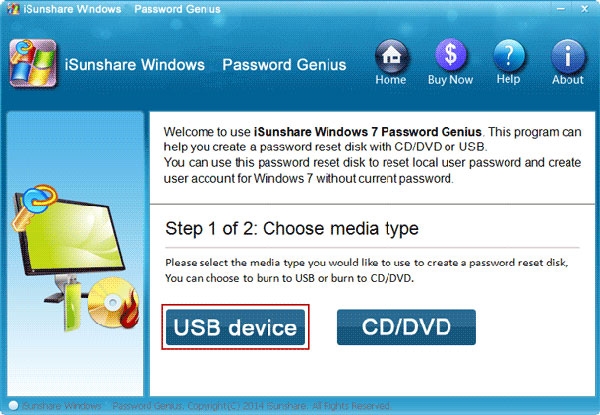 iSunshare Windows 7 Password Genius截图2