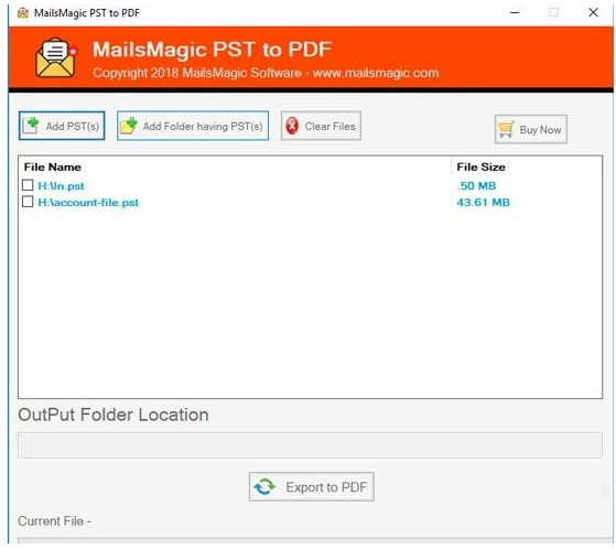 MailsMagic PST to PDF Converter图片1