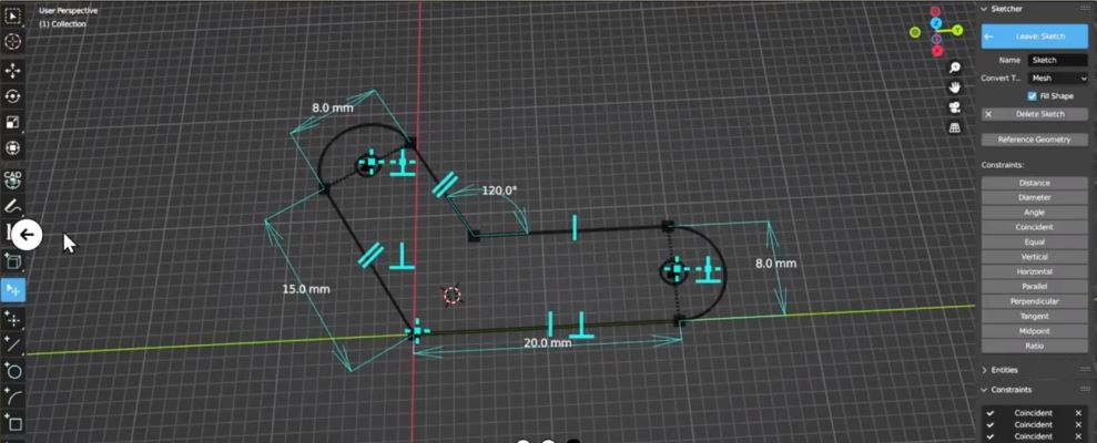CAD Sketcher插件下载|CAD Sketcher (Blender免费精准CAD草绘建模插件)最新版v0.25.0下载