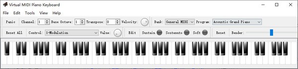 Virtual MIDI Piano Keyboard截图