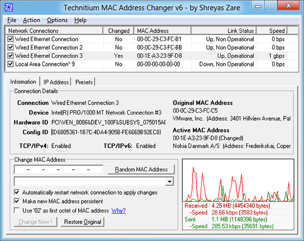 Technitium MAC Address Changer图片