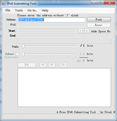 IPv6 Subnetting Tool图