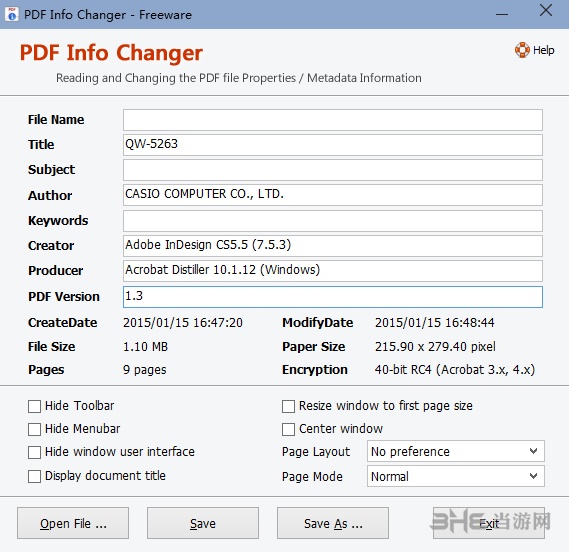 PDF info Changer图片