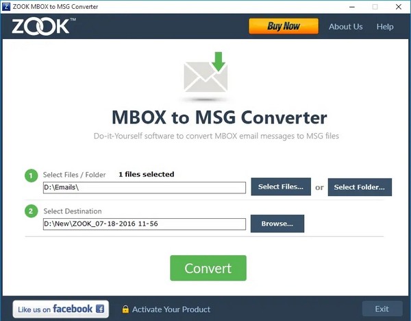 Zook MBOX to MSG Converter图片