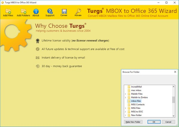 Turgs MBOX to Office 365 Wizard截图1