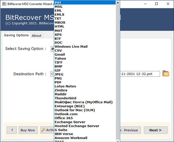 BitRecover MSG Converter Wizard截图3