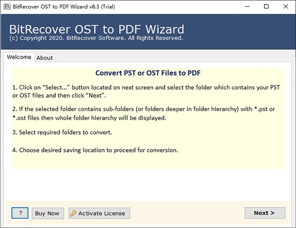 BitRecover OST to PDF Wizard图片