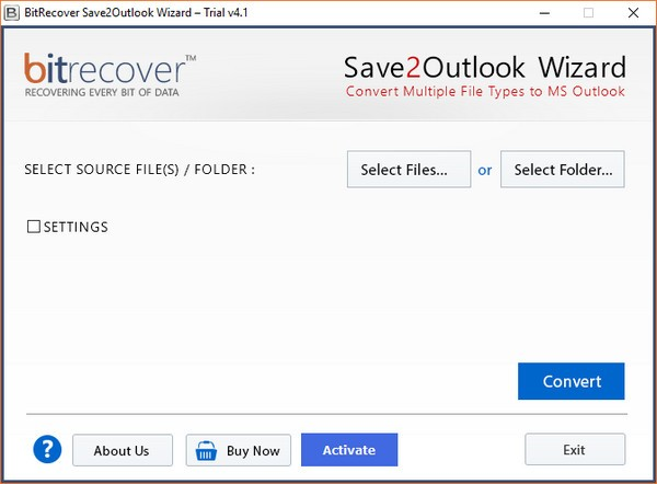 BitRecover Save2Outlook Wizard截图1
