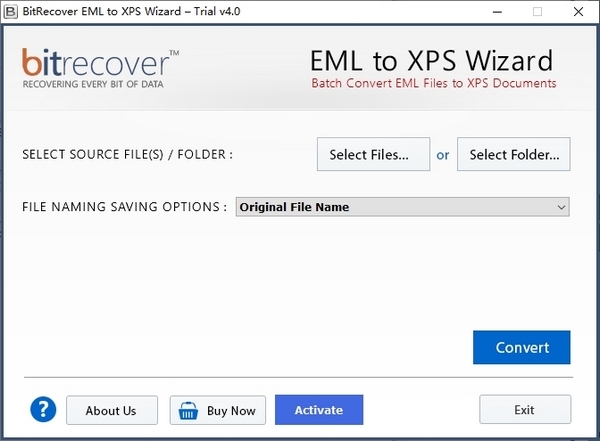 BitRecover EML to XPS Wizard图片1