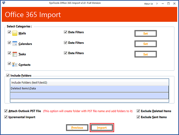 SysTools Office 365 Import图片