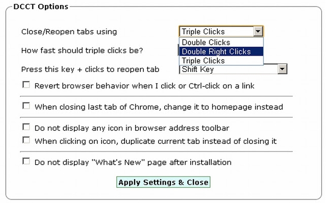 Double Click Closes Tab软件图片4