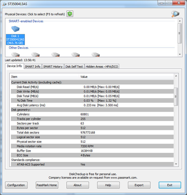 Passmark DiskCheckup截图