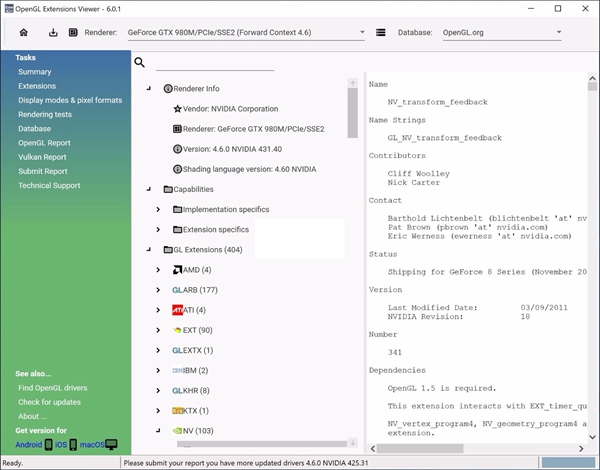 OpenGL Extension Viewer图片