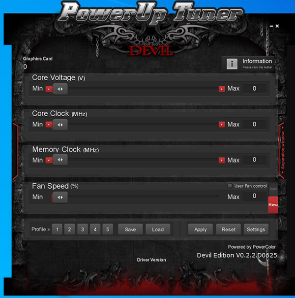 PowerupTuner (迪兰显卡超频软件)官方版v0.2.2.D0625下载