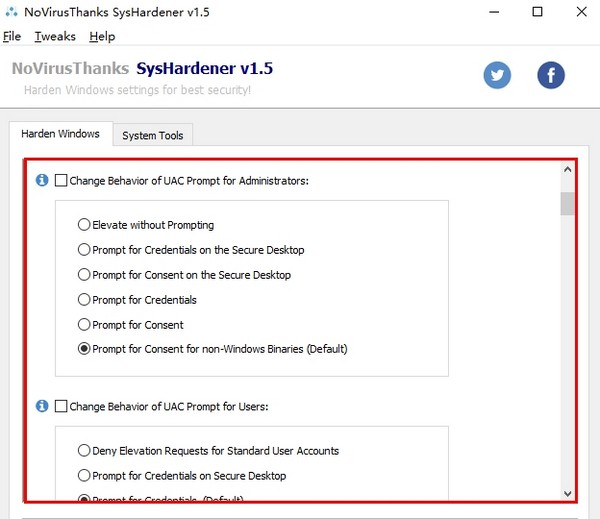 NoVirusThanks SysHardener图片3