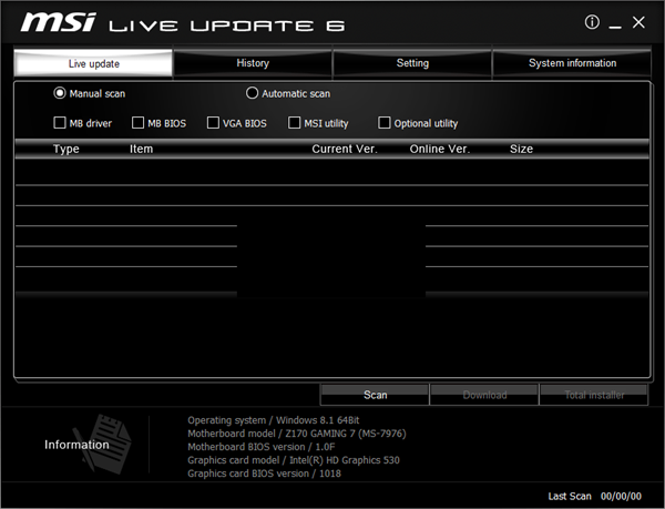 MSI Live Update图片