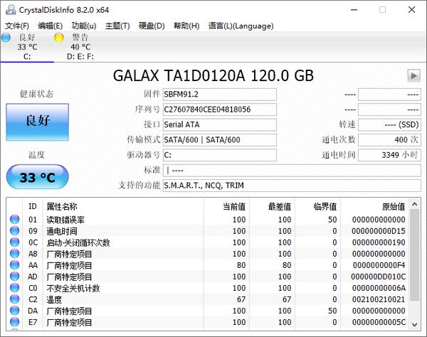 CrystalDiskInfo下载|CrystalDiskInfo(硬盘信息检测工具) 绿色中文版v8.11.2下载插图