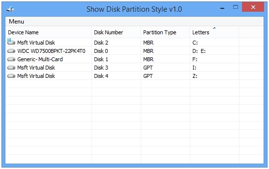 Show Disk Partition Style图片