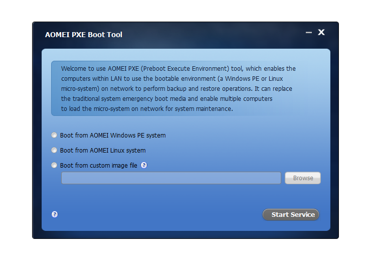 AOMEI PXE Boot Free2