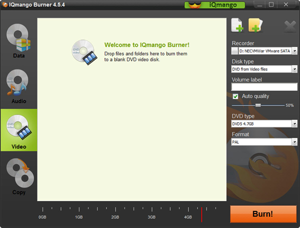 IQmango DVD Burner图