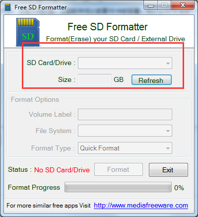 Free SD Formatter(sd卡格式化工具) PC免费版v1.0下载插图1