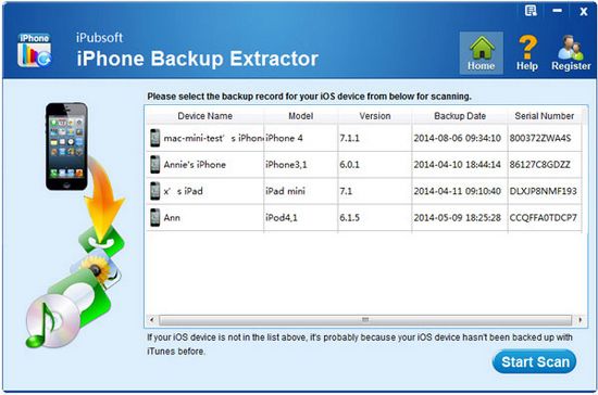 iPubsoft iPhone Backup Extractor图片