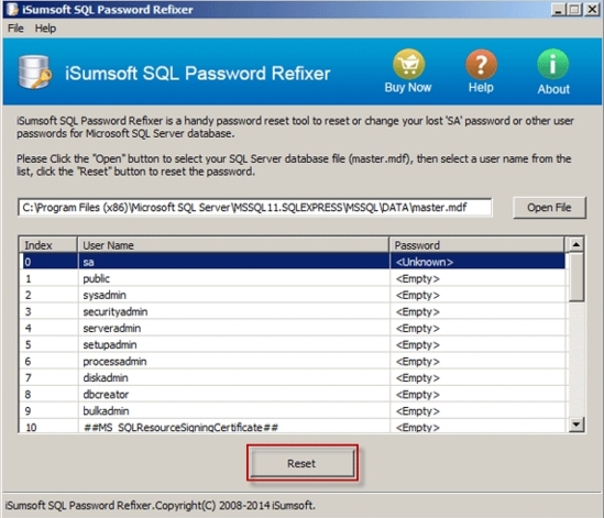 iSumsoft SQL Password Refixer(sql密码重置软件)最新版v3.1.1下载插图4