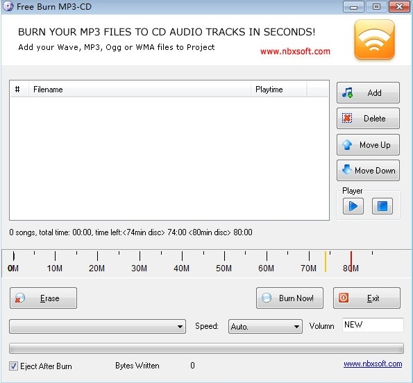 mp3刻录成cd光盘工具下载|Free Burn MP3-CD 免费版v1.2下载插图