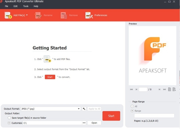Apeaksoft PDF Converter Ultimate软件截图1