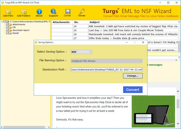 Turgs EML to NSF Wizard投屏2