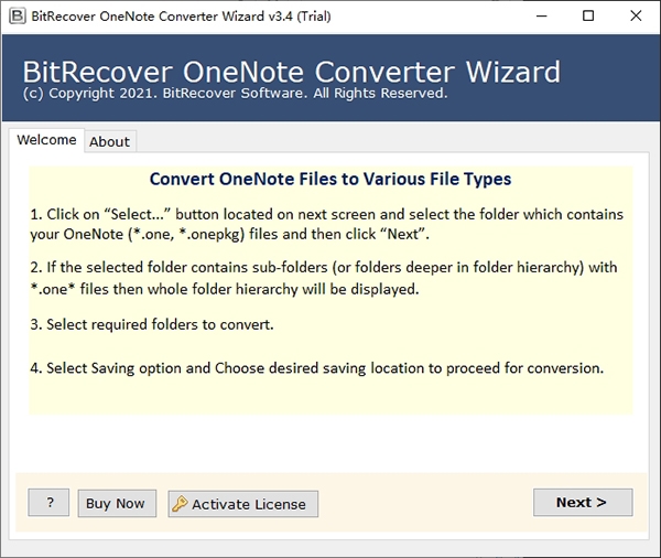 BitRecover OneNote Converter Wizard图片