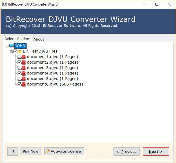 BitRecover DjVu Converter Wizard截图2