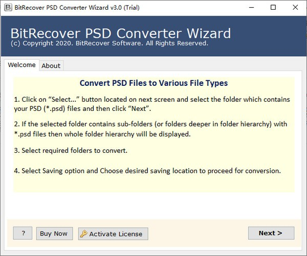 BitRecover PSD Converter Wizard截图1