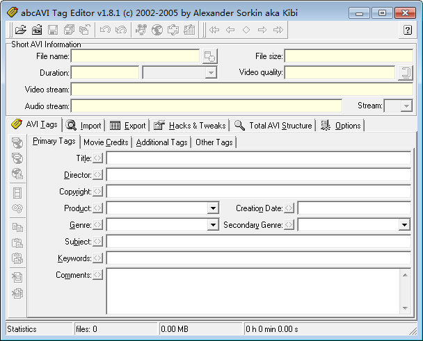 abcAVI Tag Editor图