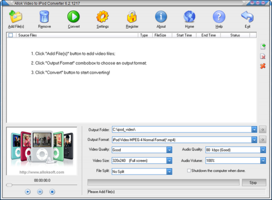 Allok Video to iPod Converter1