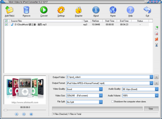 Allok Video to iPod Converter2