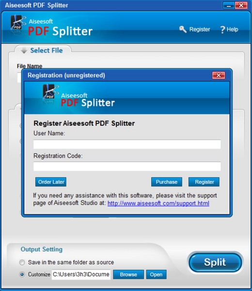 Aiseesoft PDF Splitter软件图片1