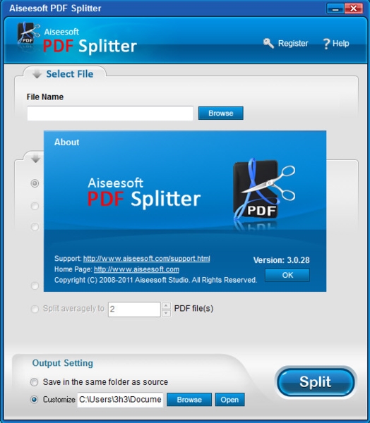 Aiseesoft PDF Splitter软件图片3