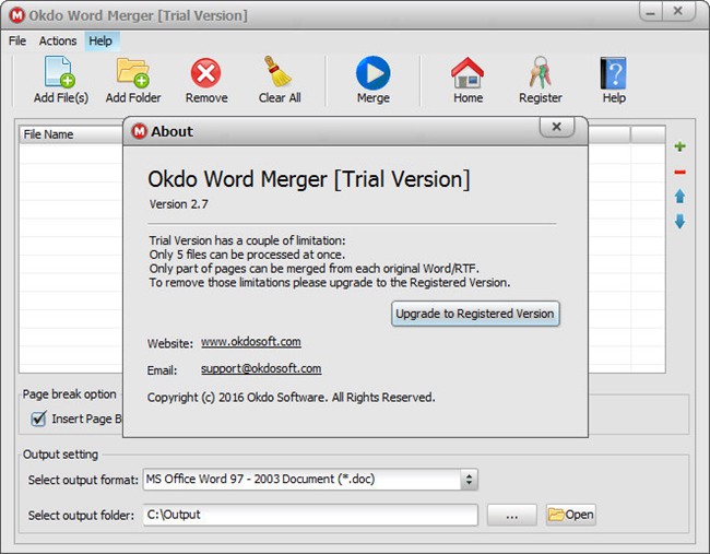 Okdo Word Merger图