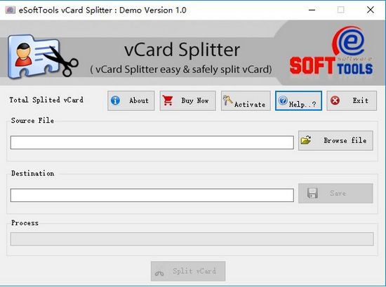 eSoftTools vCard Splitter图片1
