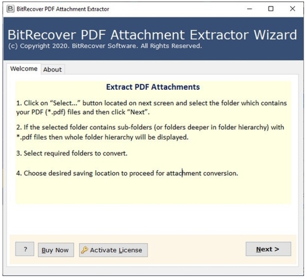 BitRecover PDF Attachment Extractor图片