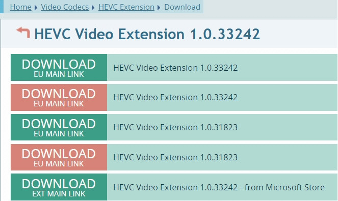 微软HEVC解码扩展图片