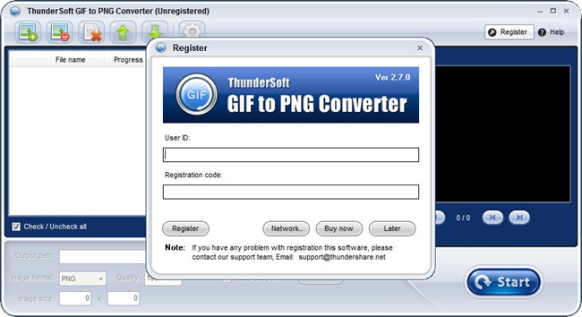 ThunderSoft GIF to PNG Converter图