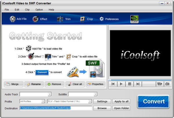 iCoolsoft Video to SWF Converter截图