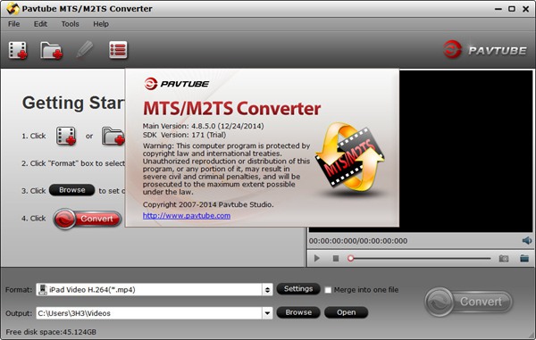 Pavtube MTS-M2TS Converter图